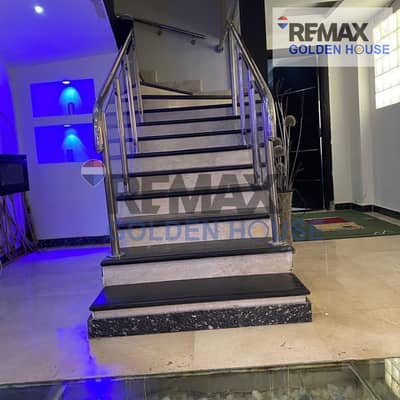 With ultra super lux finishing, 355 sqm duplex + 140 sqm private garden in South Academia, ground floor & basement, 3 bedrooms & 4 bathrooms. Asking E