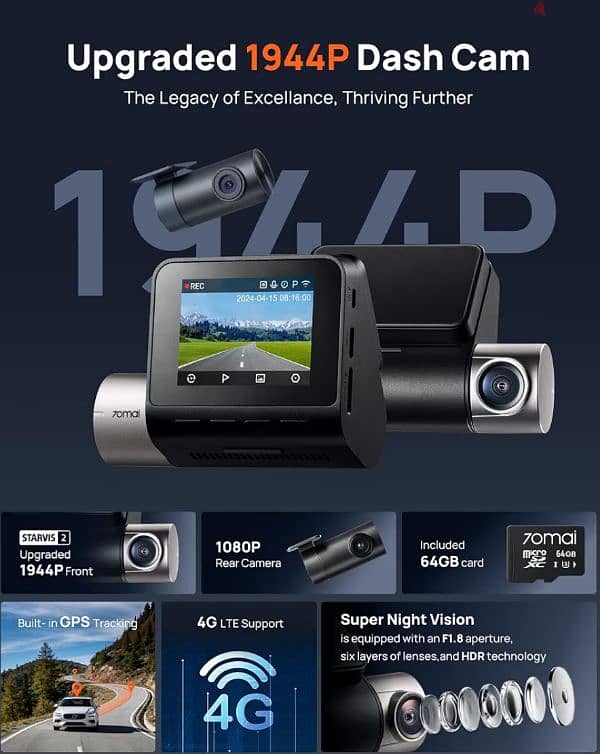 70mai Dash Cam A510 1