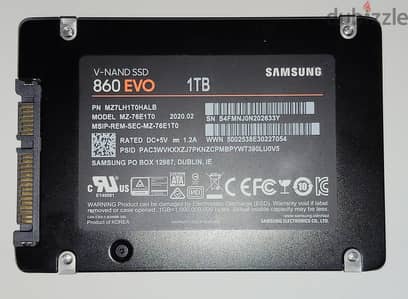 Samsung SSD EVO 860 2.5''- 1TB - Health 98% - Korea - هارد