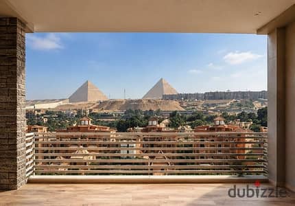 Your Home Overlooking the Pyramids | Daily Dollar Investment | Rooftop Apartment for Sale in a Compound with a View of the Grand Egyptian Museum and P