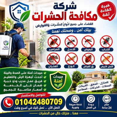  شركة مكافحة الحشرات | تخلّص من الحشرات نهائيًا وبأمان 