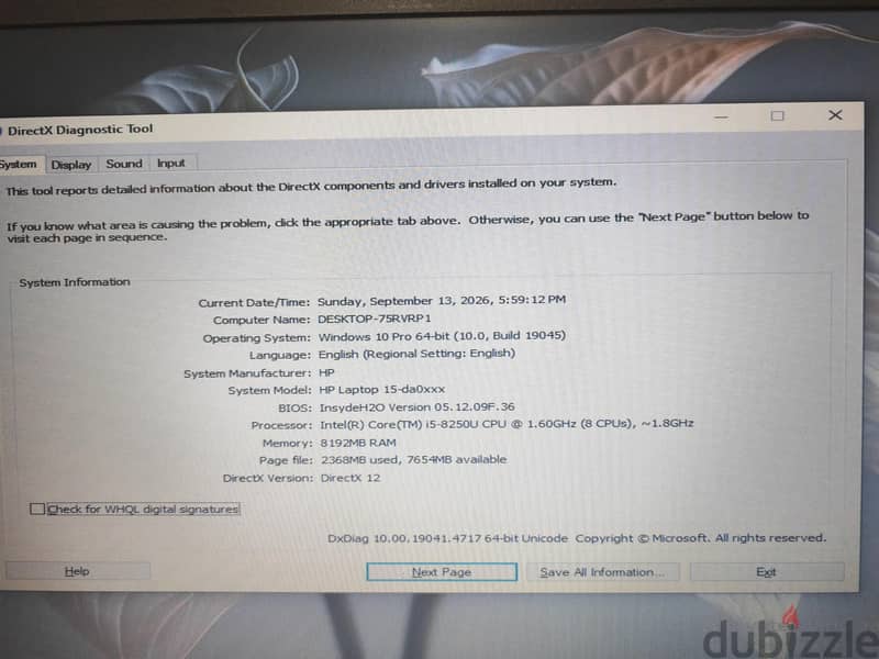 للبيع لابتوب HP Laptop Notebook 1