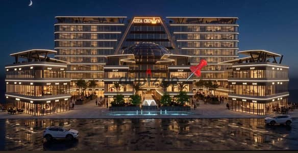 Retail 31m محل تجاري 31 م بواجهة مباشرة على البلازا  دور أول بفيو مفتوح في Giza CROWN Towers في حدايق اكتوبر  بمقدم يبدا من 5%