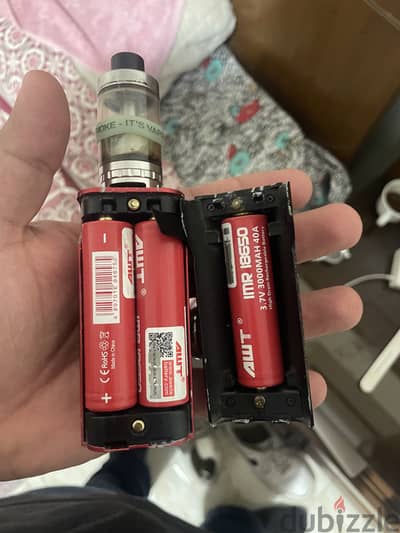 معايا GeekVape Aegis Legend + تانك + 3 بطاريات 18650، مستعمل