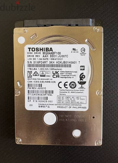 Hdd 1 tera toshiba