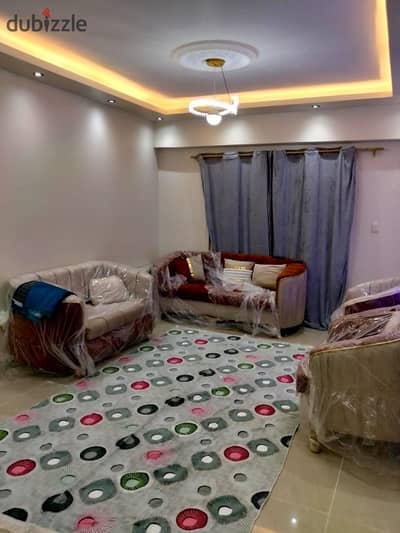 Apartment for rent, Second District, 6th of October, First Neighborhood, Second floor, elevator, two bedrooms, living room, bathroom, and kitchen