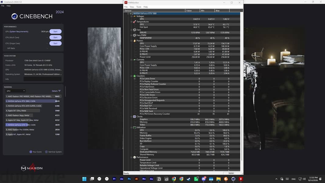 GTX 1080 8GB VRAM XTREME GAMING 15