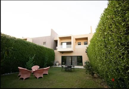 Immediate delivery — Villa-style apartment with a 160 sqm garden, featuring 3 bedrooms and 3 bathrooms, located next to Gezira Sporting Club.