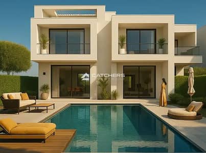 Fully finished townhouse for sale in Key of Greens, New Zayed; prime location facing Sphinx Airport.
