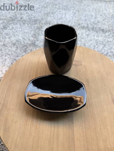طقم حمام حامل صابون وكوب – Bathroom Set Soap Holder & Cup