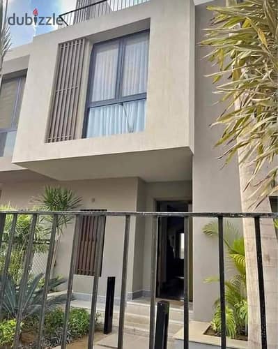 4-bedroom townhouse villa with an open garden view 12-year interest free installments on Suez Road near Madinaty El Shorouk Al Burouj  SODIC.