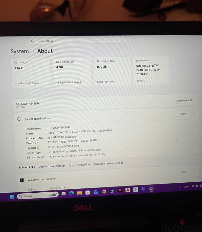 Dell G3 Gaming laptop 3