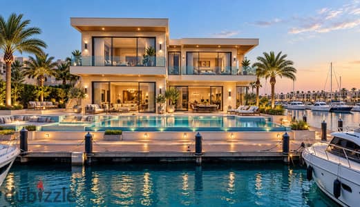 Luxury standalone villa with stunning Marina views fully finished with premium ACs and kitchen in Ras El Hekma North Coast near Silver Sands Marassi G
