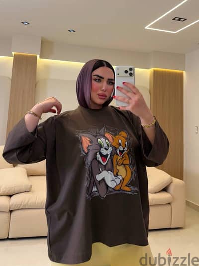 تيشرت قطن اوفر سايز
