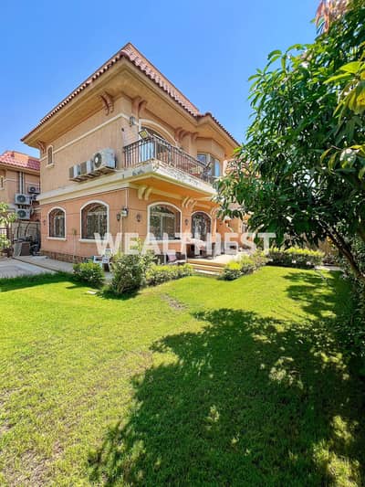VG5 Madinaty Model I villa for sale featuring front and side gardens, custom interior layouts, and super ultra lux finishes in a prime location