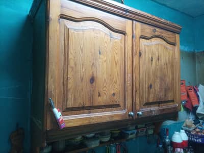 مطبخ خشب كامل بالرخامة  وحدة تحت 100× 60  وحدة فوق 100× 40