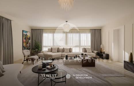 Duplex loft for sale in OWEST Fully finished Deliver now 3 Bedrooms With Garden lagoon view