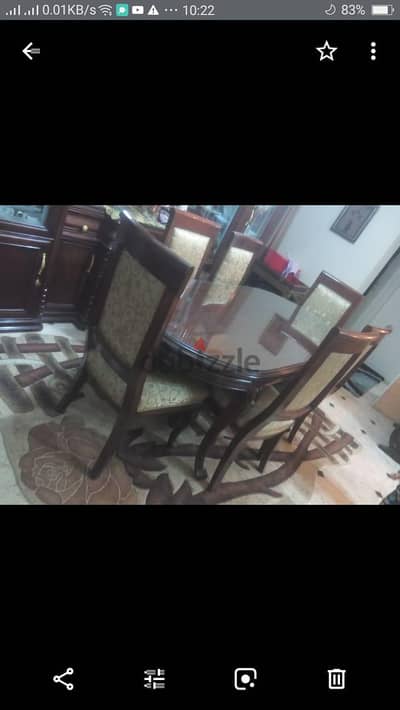 ترابيزة سفره زان بالكامل ترابيزه و ٦ كراسي