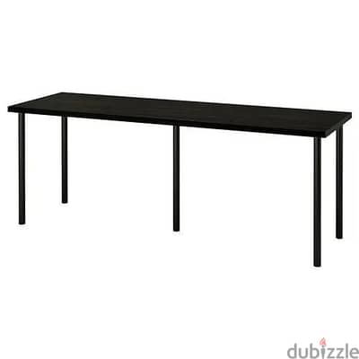 ikea lagkapten desk with 5 adils black