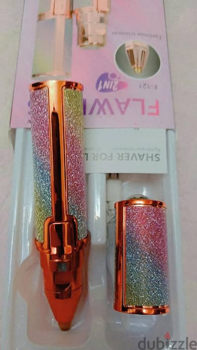 قلم إزالة الشعر ورسم الحواجب 2في1 Flawless F-121 (جليتر شيك جداً)