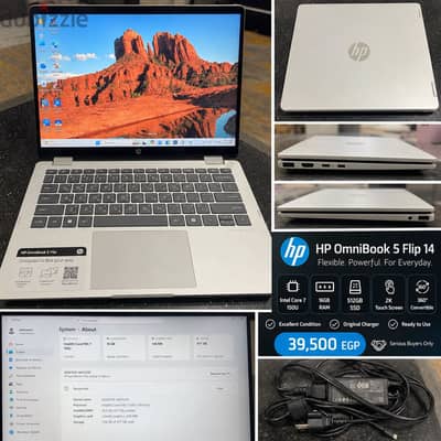 HP OmniBook 5 Flip 14 Core 7 | 16GB RAM | 512GB SSD | 2K Touch | 360°