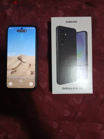 موبايل سامسونج A36 8 Ram- 256 GB بالعلبة والضمان سارى ومعاه 2 جراب