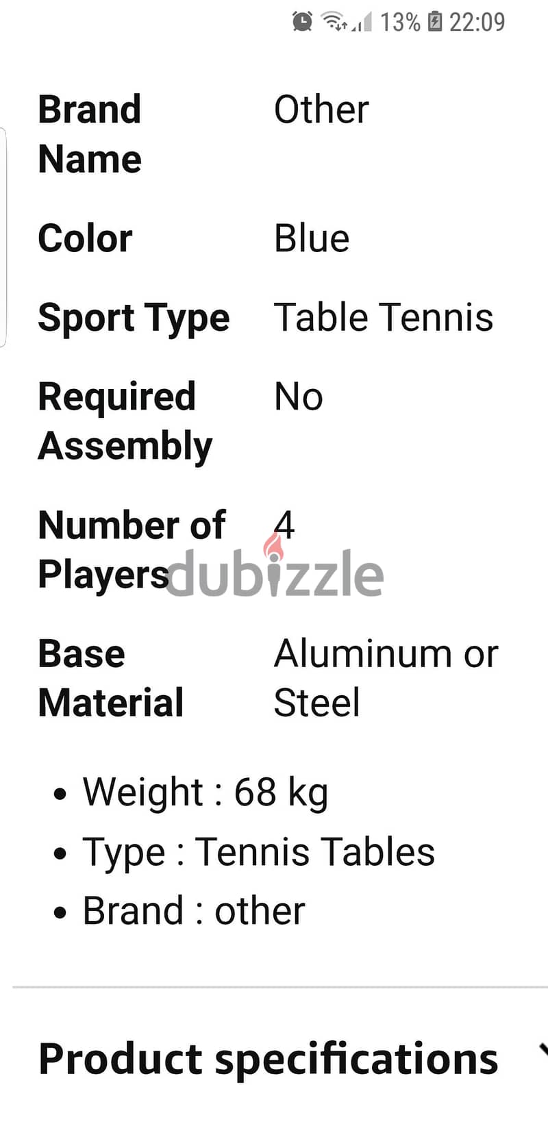 sponeta tennis table 1