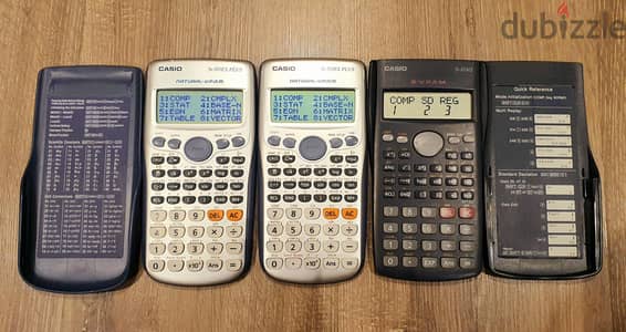 فررصة 3 آلات حاسبة اصلي كاسيوCasio اوريجنالfx-570ES PLUS + fx-82MS%100