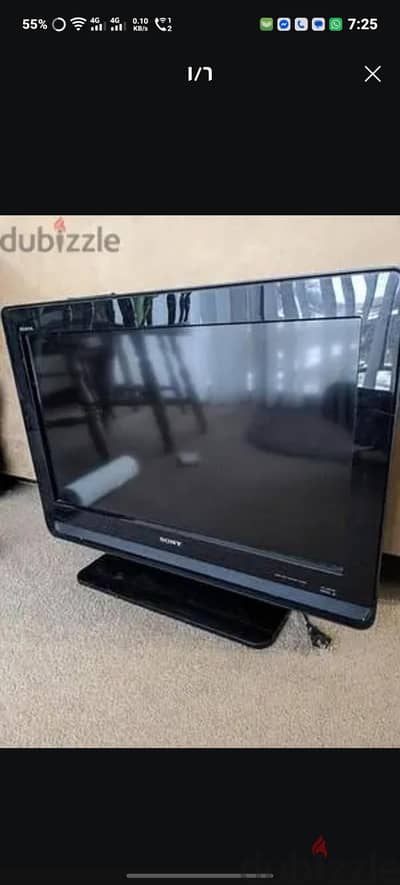 تلفزيون سونى اصلى  سليمه الشاشه وكل حاجه بس فاصل كهربا فى دائره الكهرب