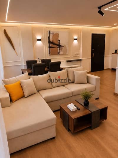 Fully furnished apartment first inhabited hotel building modern buildings 2025 for monthly rent Nasr City between Abbas and Makram close to all services, malls, cafes, restaurants, and hospitals tourist area 3 rooms 2 bathrooms spacious reception fully air-conditioned high-speed Wi-Fi private intercom for the apartment elegant building