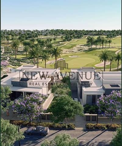 Under market price standalone villa ready to move at city gate Qatari Diar fifth settlement north oriented very prime location direct on landscape