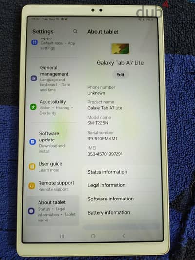 Samsung Tab A7 LITE