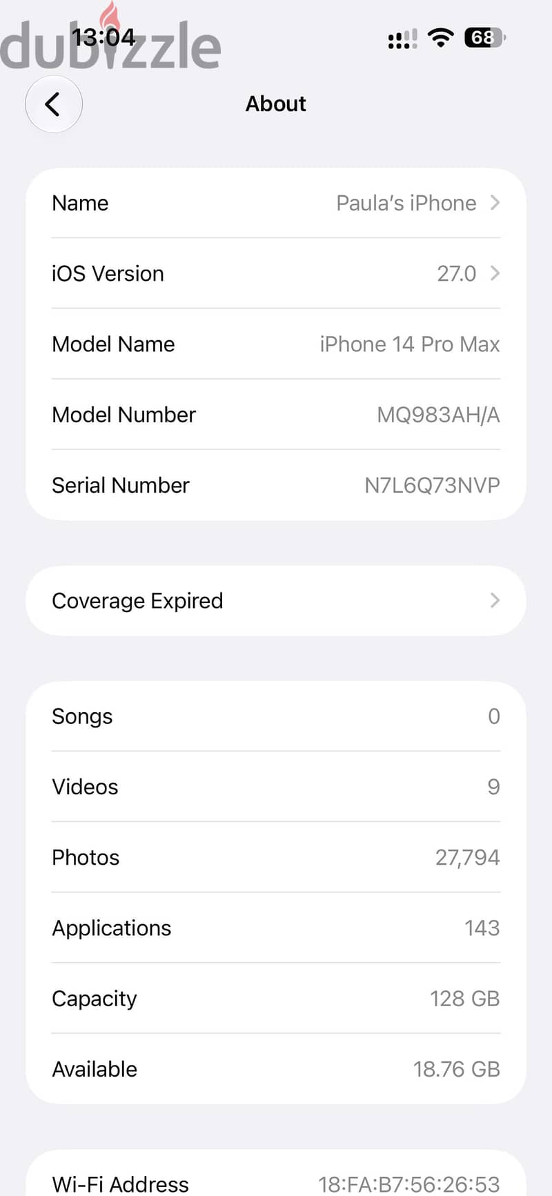 Apple - iPhone 14 Pro Max 128GB waterproof 85Batt 6