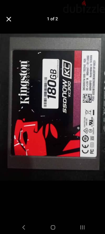 Ssd Kingston 180G