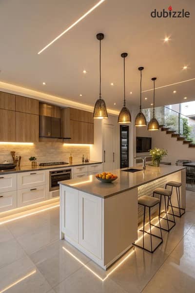 5-bedroom, 3-story townhouse with huge discount and open landscape views on Suez Road, near Madinaty, Rehab and Mountain View.