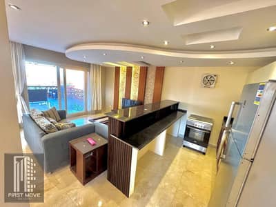 A 2-bedroom chalet, fully furnished with hotel-standard finishing, with delivery in 2 years, in a prime location in New Alamein City.