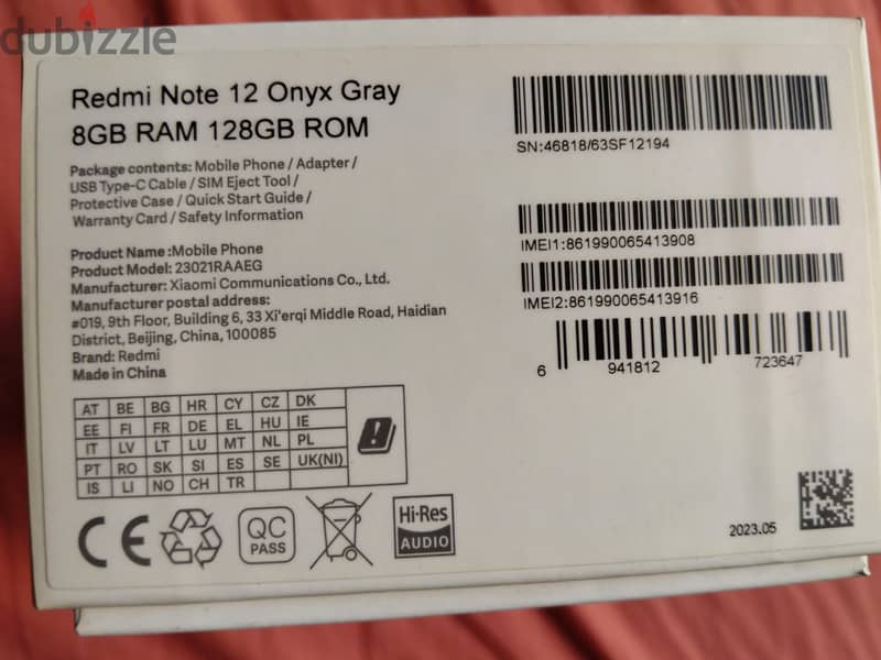 Xiaomi Redmi Note 12 6