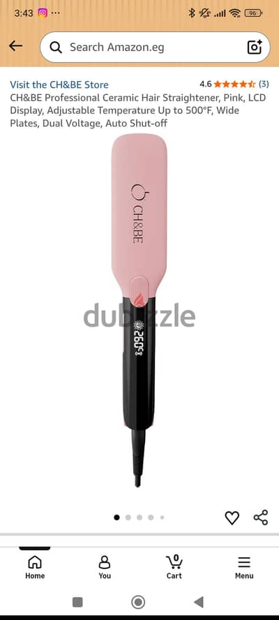 CH & B wide straightener