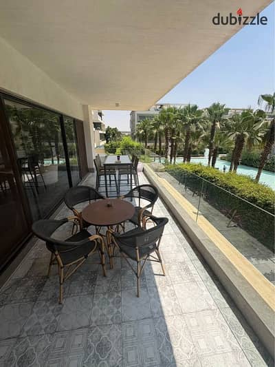 شقة أرضي ريسيل في Lake View Residence | جاردن وبول خاص | مفروشة بالكامل