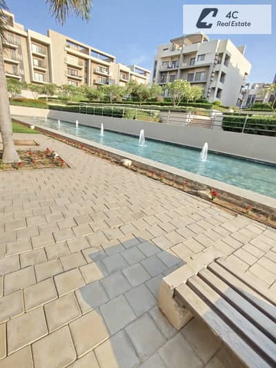 Corner Apartment for sale 132 m ready to move with installments fully finished with ACs kitchen water heaters and dressing Marasem Fifth square
