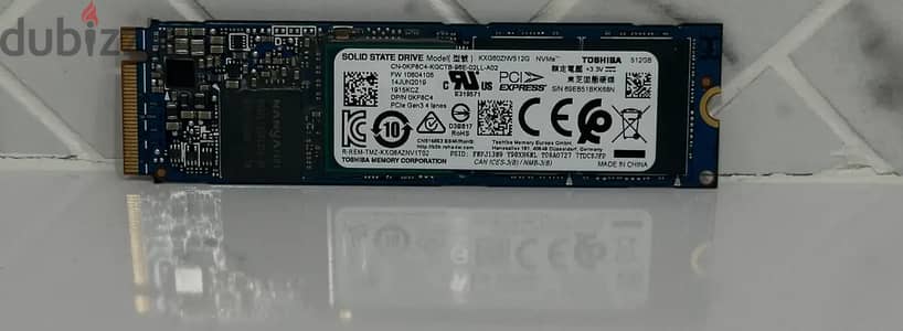 هارد 1توشيبا ،nvme 512 gb