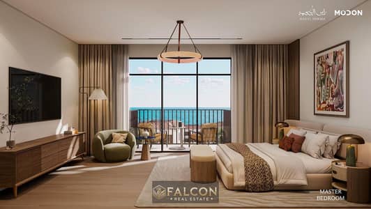 اخر فرصه  قصر فاخر 450 متر , جاهز ومتشطب High End + علي البحر دايركت علي المارينا راس الحكمه وادي يم Wadi Yemm مدن الاماراتيه بمقدم 17,500,000