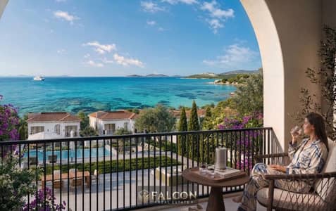 Sea View Elevation 9meter Spanish Style Villa + Private Pool For Sale In Modon North Coast Minute For Marassi Next Fouka Bay Mountain View  Hacienda