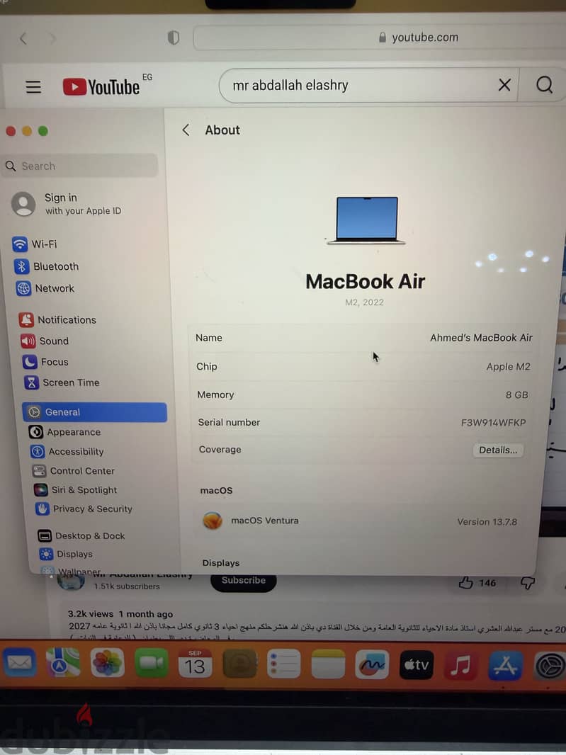 MacBook air M2 9