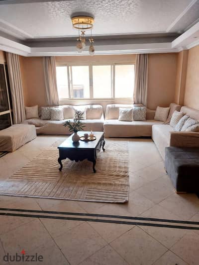 Furnished apartment for rent in the heart of Nasr City in a very distinguished location just steps from Makram Ebeid next to El-Child Park