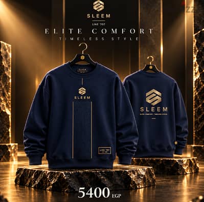SLEEM Line 707 — Elite Comfort Crewneck Sweatshirt | Made to Order