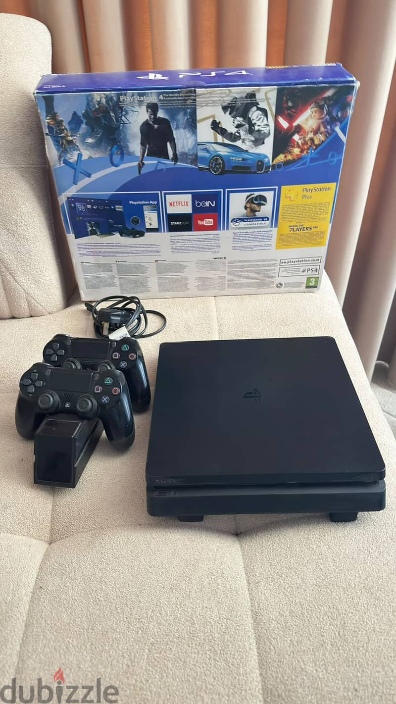 Playstation 4 slim - Ps4 500GB + 2 Original Controllers 2