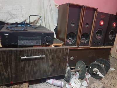 صب ومسرح أر سى ايه امريكية 9500w يعمل 8سماعات يعمل بلوتس وفلاشت وراديو