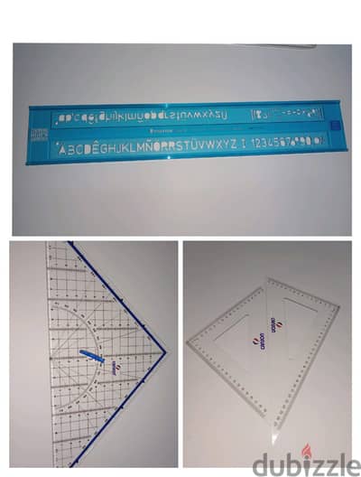 مثلث ارسطو + مثلثين+ مسطرة حروف