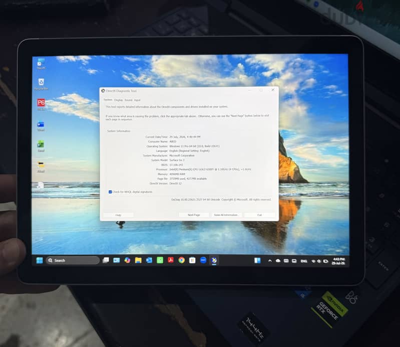 Microsoft surface go 3 1
